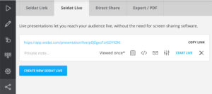 Seidat live share screenshot